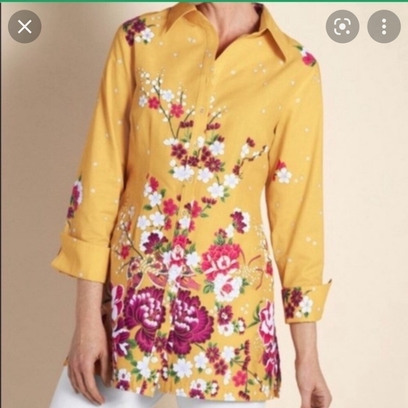 Soft Surroundings floral tunic - Picture 1 of 4